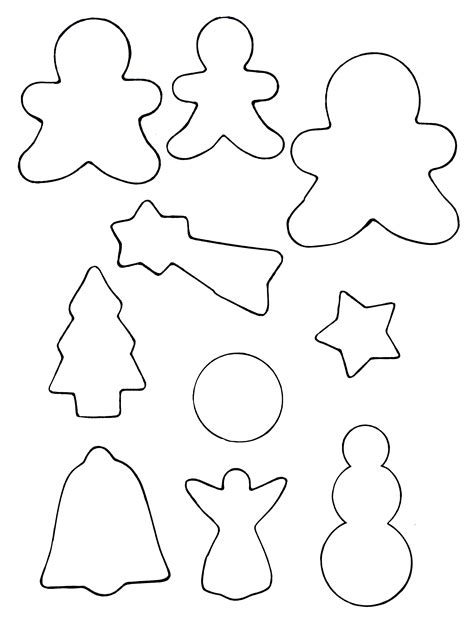 Printable Christmas Cookie Shapes